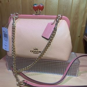 Coach Nora kisslock Strawberry crossbody/clutch